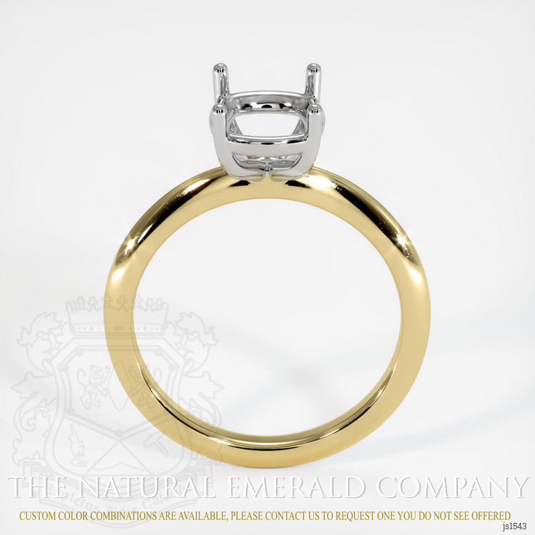 18K White & Yellow Solitaire Ring Setting