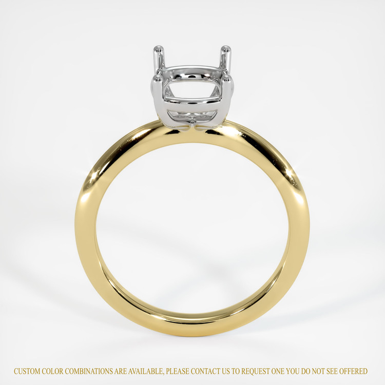 18K White & Yellow Solitaire Ring Setting