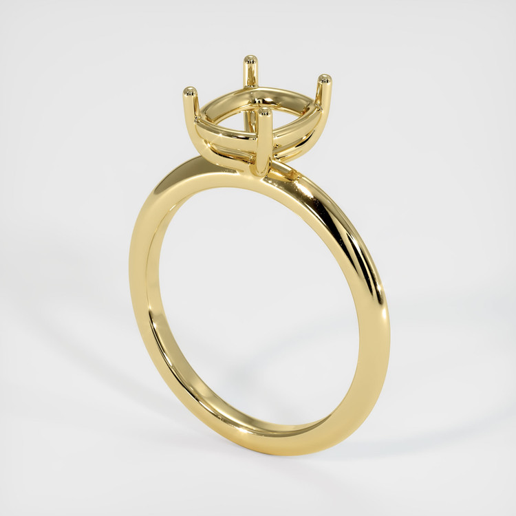 18K Yellow Gold Solitaire Ring Setting