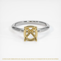 14K Yellow & White Solitaire Ring Setting Image