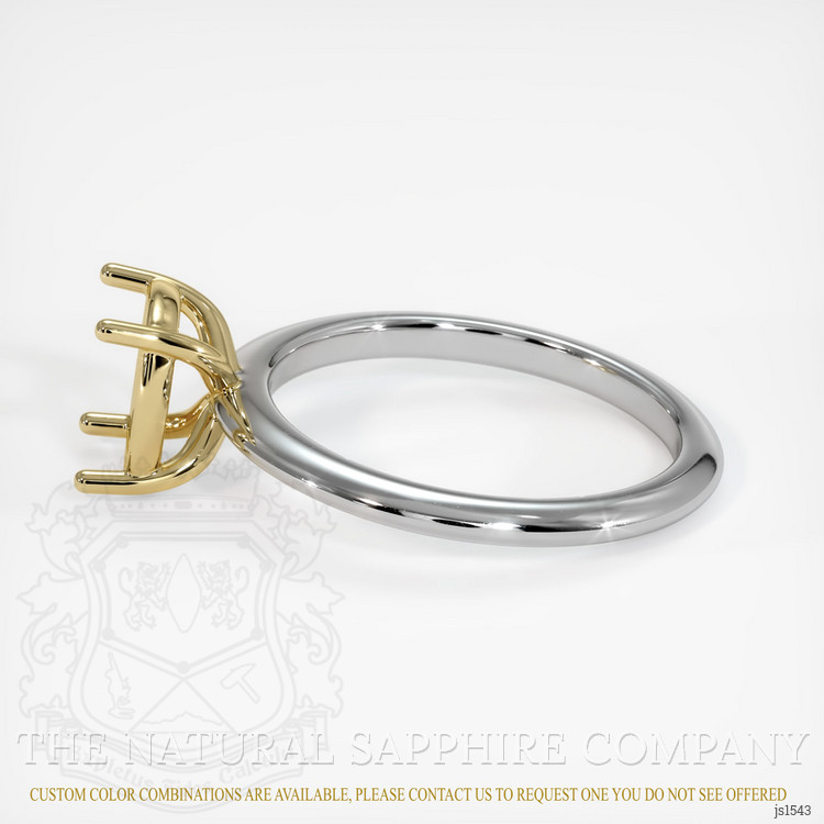 14K Yellow & White Solitaire Ring Setting