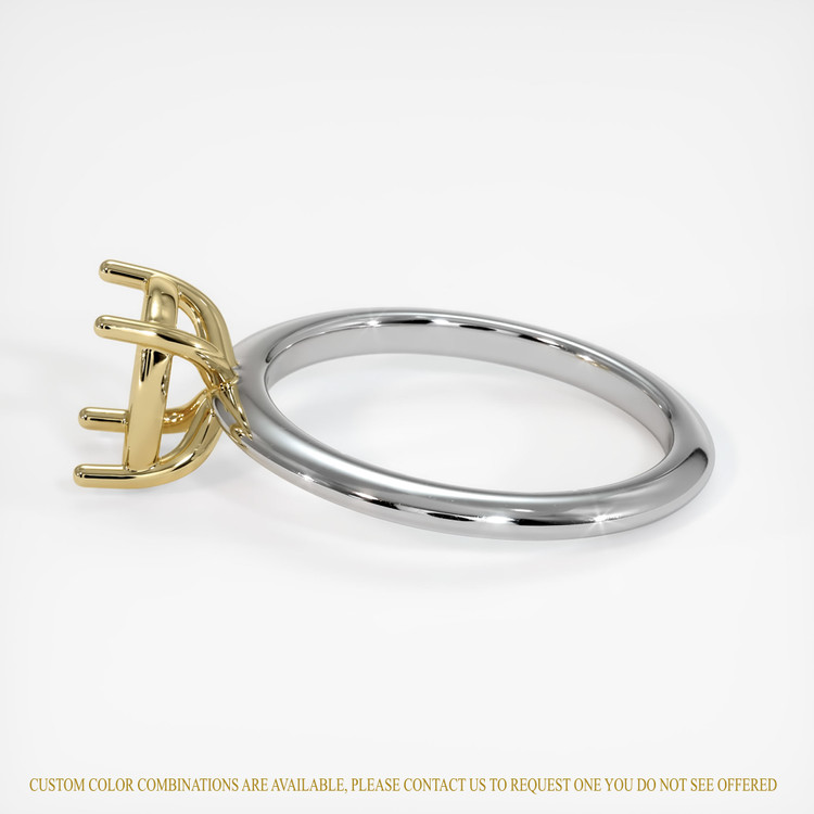 14K Yellow & White Solitaire Ring Setting