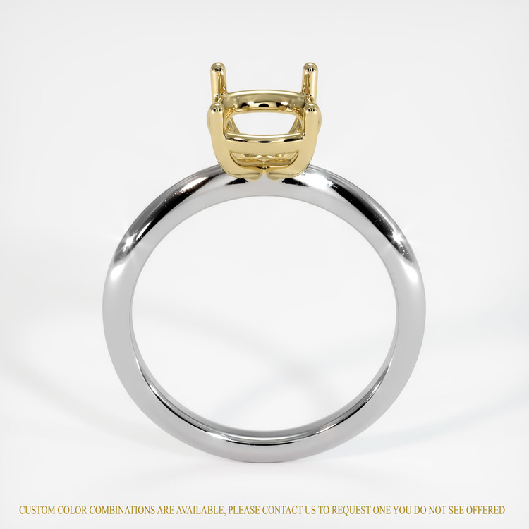 14K Yellow & White Solitaire Ring Setting