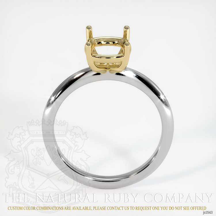 14K Yellow & White Solitaire Ring Setting