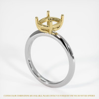 18K Yellow & White Solitaire Ring Setting Video