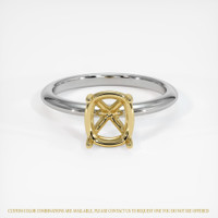 18K Yellow & White Solitaire Ring Setting Image