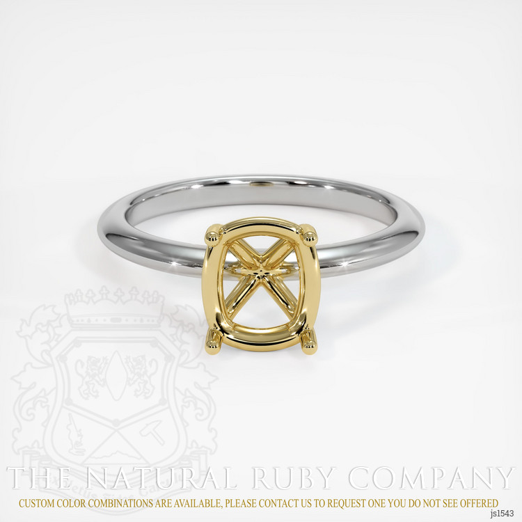 18K Yellow & White Solitaire Ring Setting