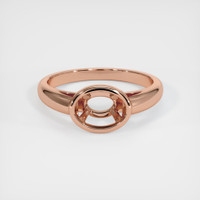 14K Rose Gold Men's Ring Setting Image