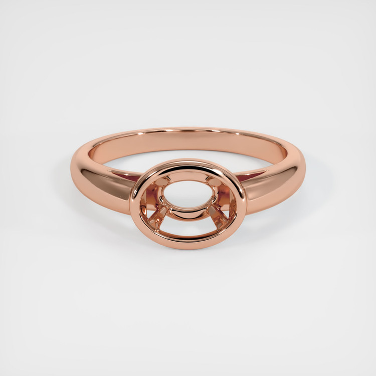 14K Rose Gold Men's Ring Setting