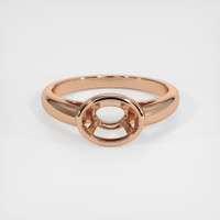 18K Rose Gold Men's Ring Setting Image