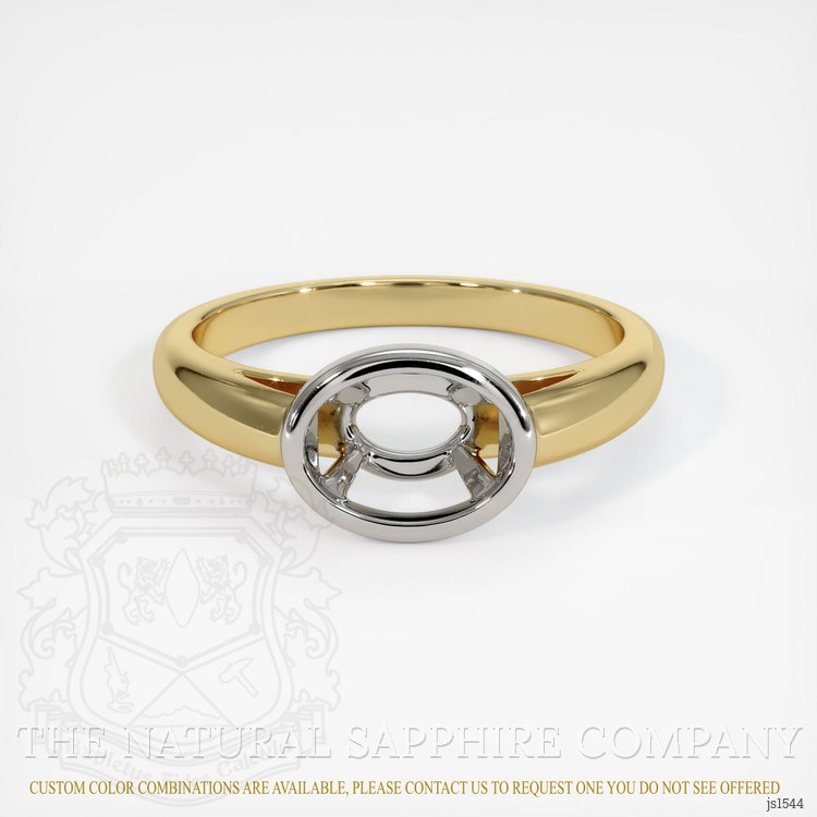 14K White & Yellow Men's Ring Setting