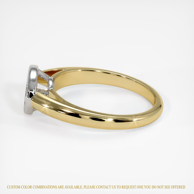 14K White & Yellow Men's Ring Setting