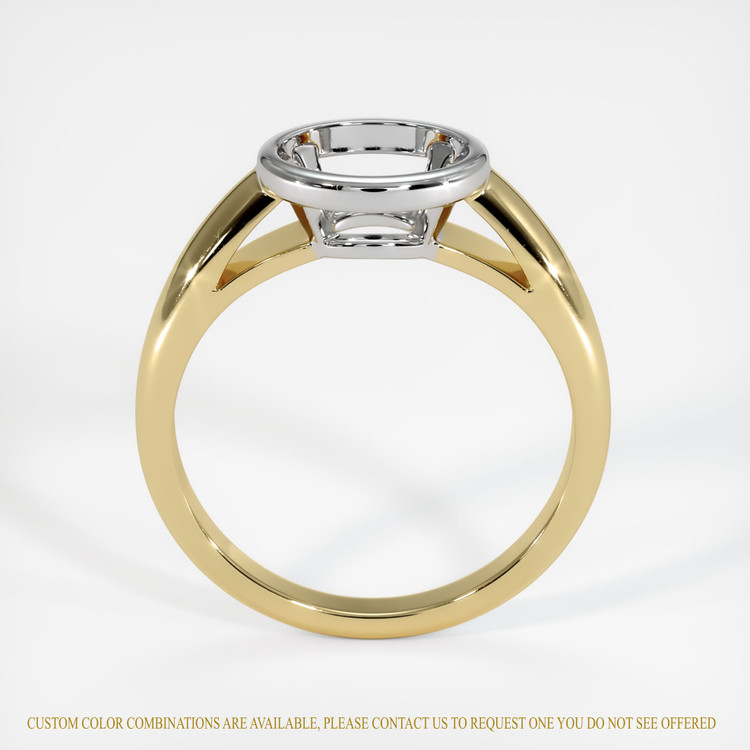 14K White & Yellow Men's Ring Setting