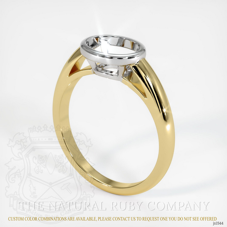 18K White & Yellow Men's Ring Setting