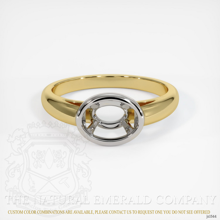 18K White & Yellow Men's Ring Setting