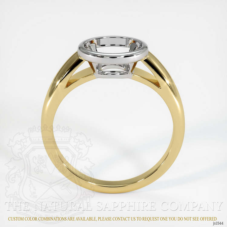 18K White & Yellow Men's Ring Setting