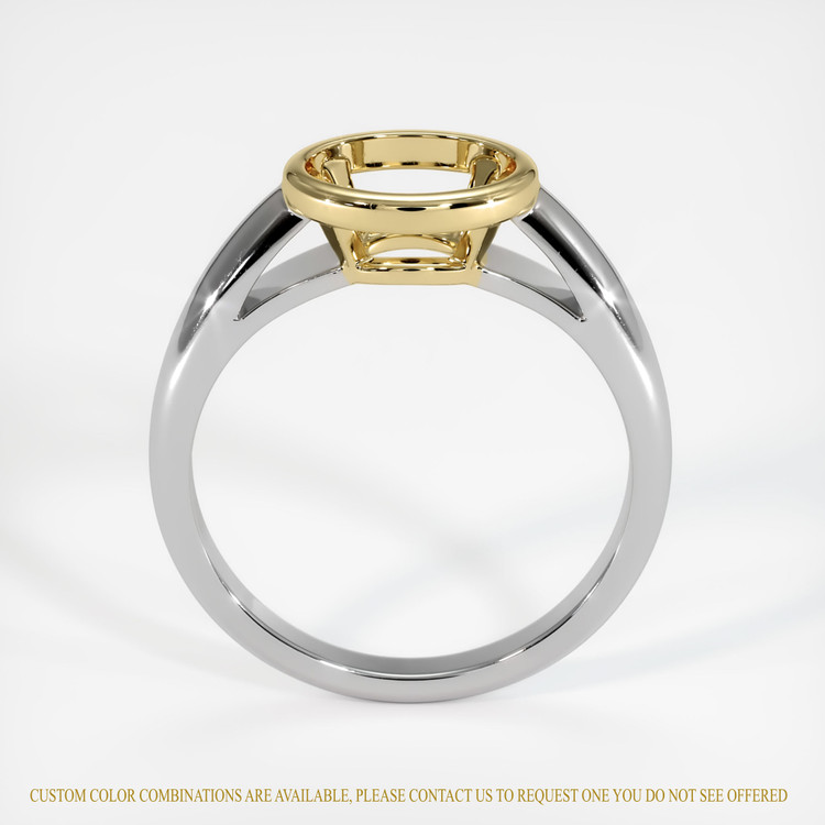14K Yellow & White Men's Ring Setting