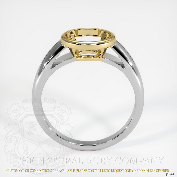 14K Yellow & White Men's Ring Setting