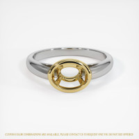18K Yellow & White Men's Ring Setting Image