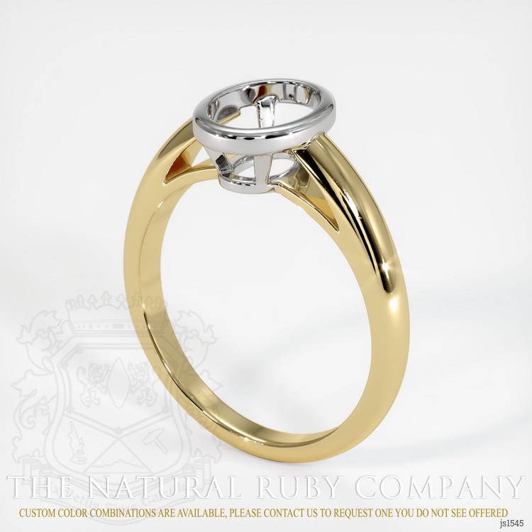14K White & Yellow Men's Ring Setting