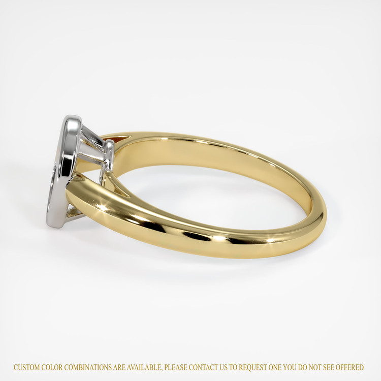 14K White & Yellow Men's Ring Setting