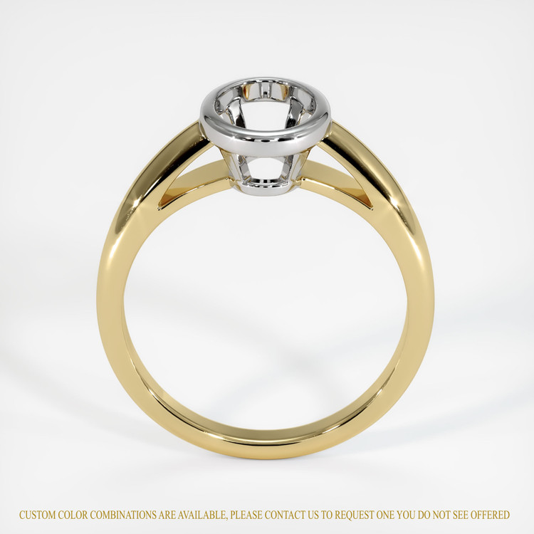 14K White & Yellow Men's Ring Setting