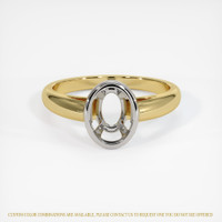 18K White & Yellow Men's Ring Setting Image