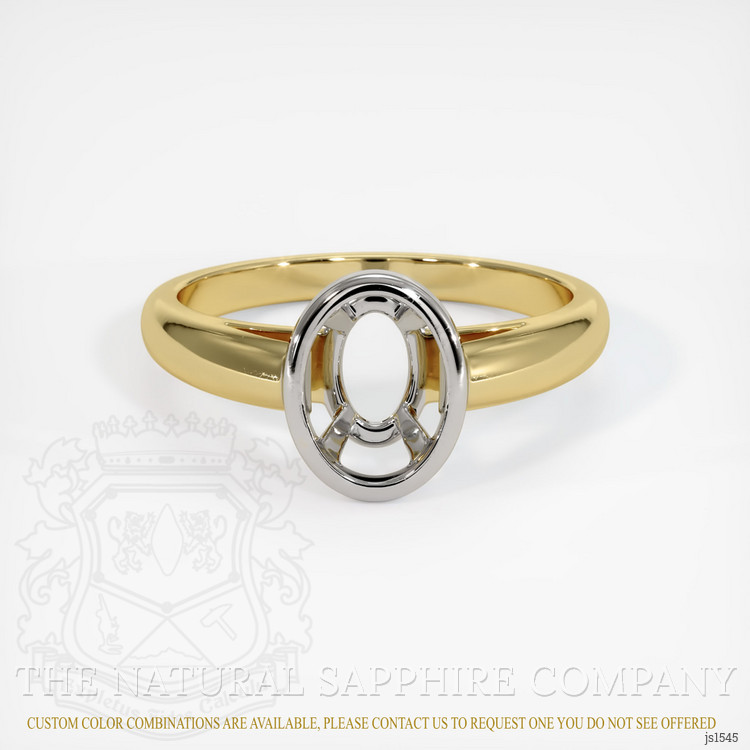 18K White & Yellow Men's Ring Setting