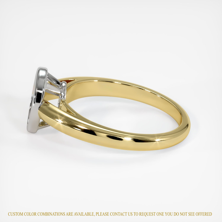 18K White & Yellow Men's Ring Setting
