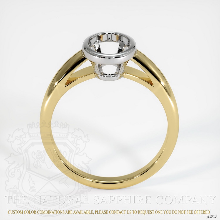 18K White & Yellow Men's Ring Setting