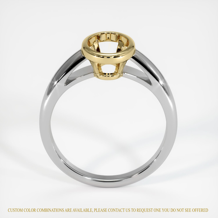 14K Yellow & White Men's Ring Setting
