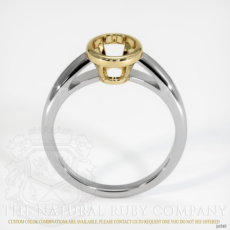 14K Yellow & White Men's Ring Setting
