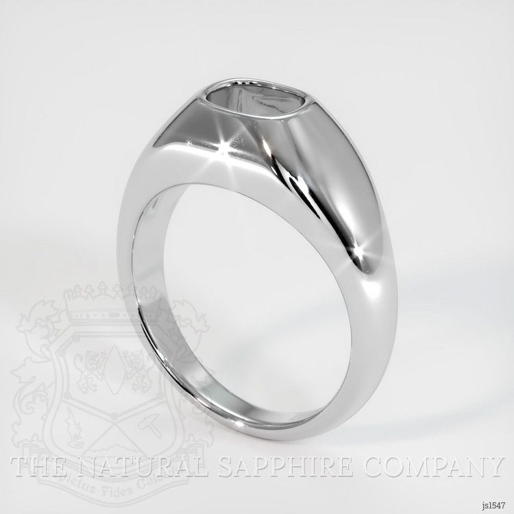 14K White Gold Men's Ring Setting
