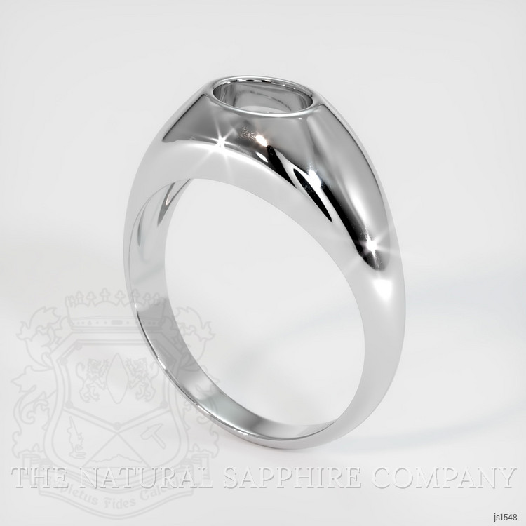 14K White Gold Men's Ring Setting