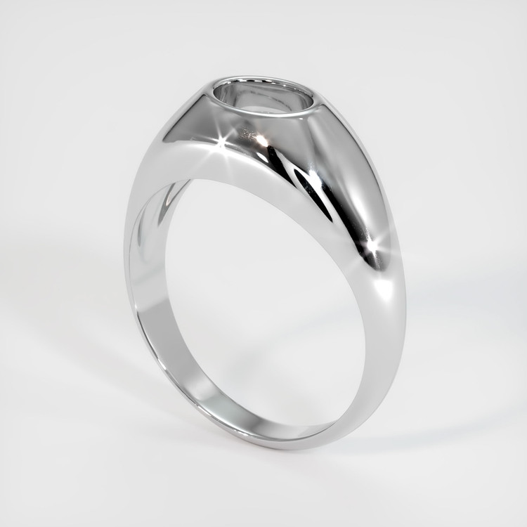 14K White Gold Men's Ring Setting