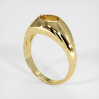 Men's Smokey Quartz Ring 15.41 Ct., 18K Yellow Gold Combination Setting