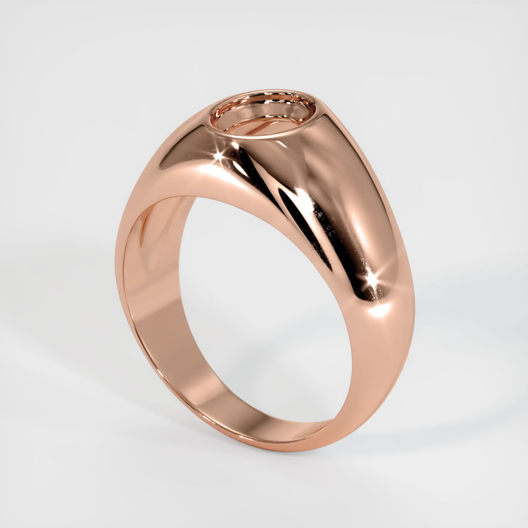 14K Rose Gold Men's Ring Setting