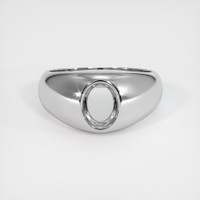 14K White Gold Men's Ring Setting Image