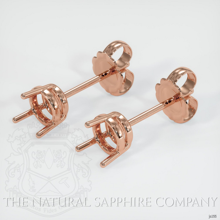 14K Rose Gold Studs Earring Setting