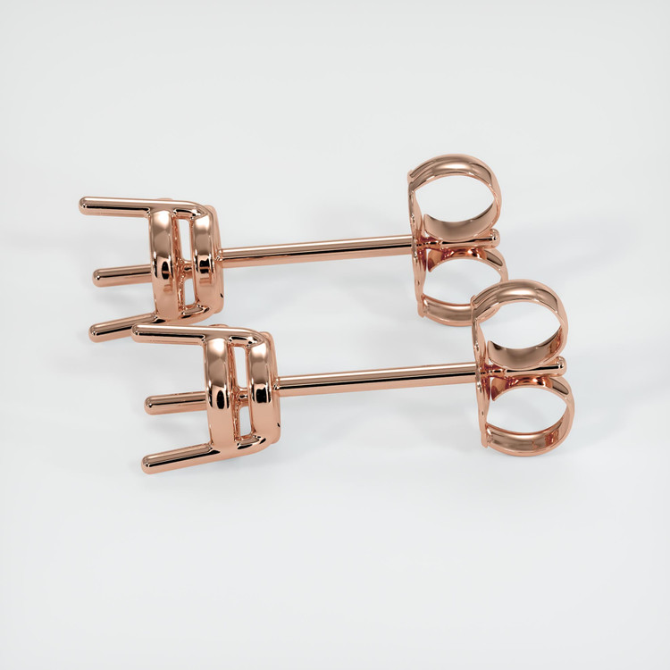 14K Rose Gold Studs Earring Setting