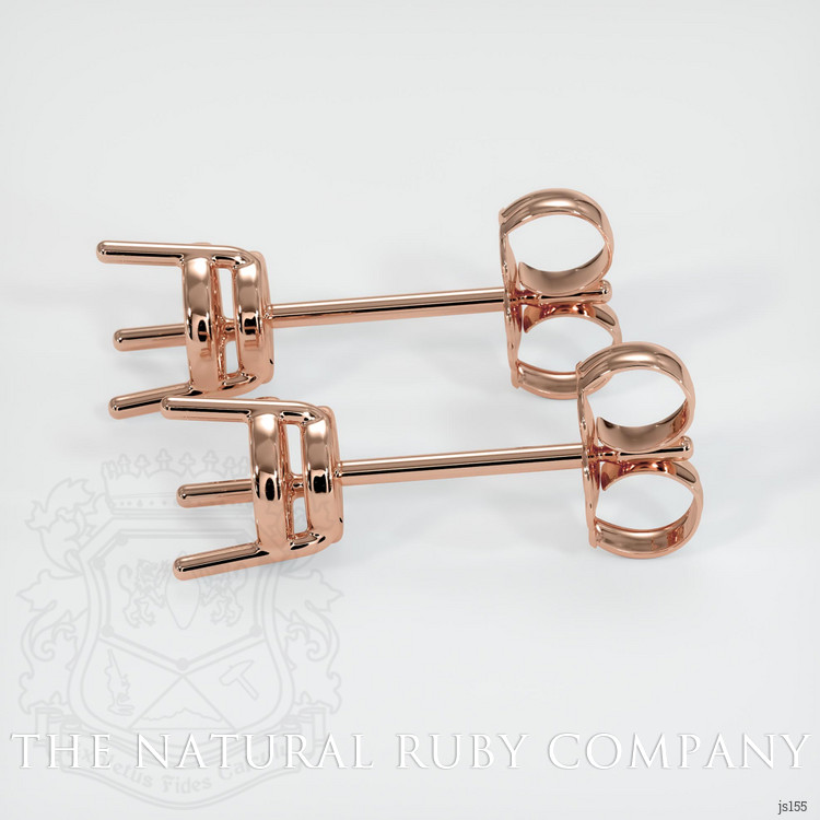 14K Rose Gold Studs Earring Setting