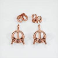 14K Rose Gold Studs Earring Setting Image