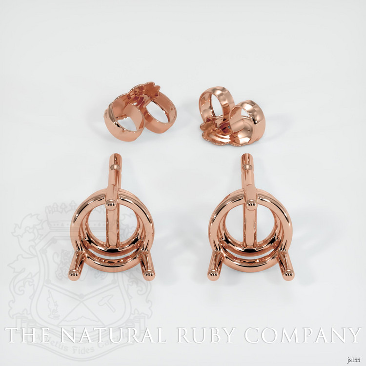 14K Rose Gold Studs Earring Setting