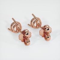 14K Rose Gold Studs Earring Setting Image