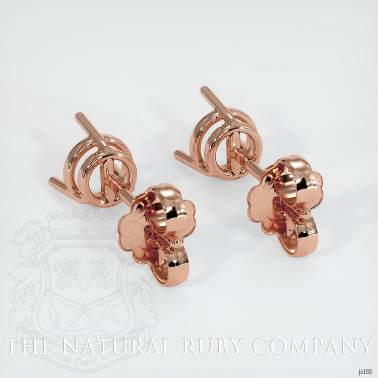14K Rose Gold Studs Earring Setting