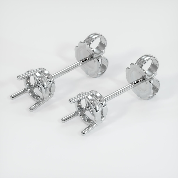 14K White Gold Studs Earring Setting