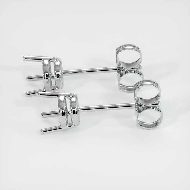 14K White Gold Studs Earring Setting
