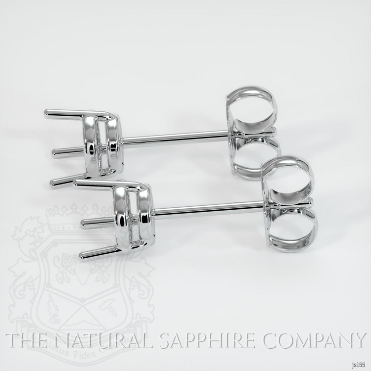 14K White Gold Studs Earring Setting
