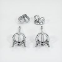 14K White Gold Studs Earring Setting Image