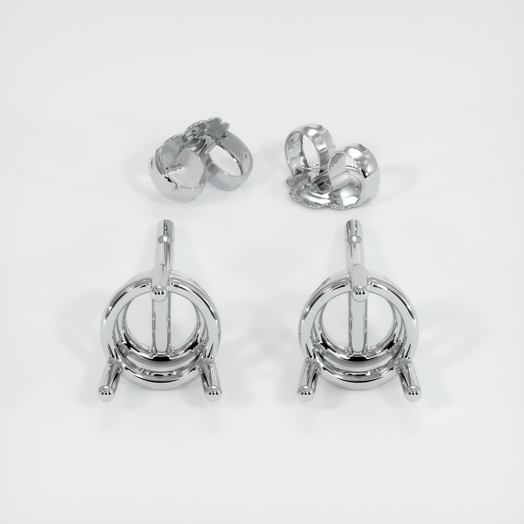 14K White Gold Studs Earring Setting